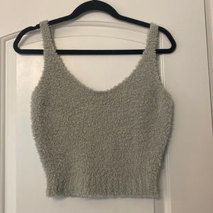 Skims fluffy tank top gray S/M